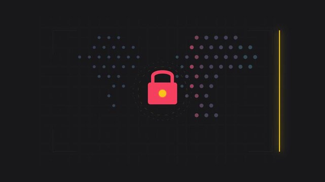 Digital Rights Management Broadcast Territory Map with Regional Access Authorization and Security Padlock