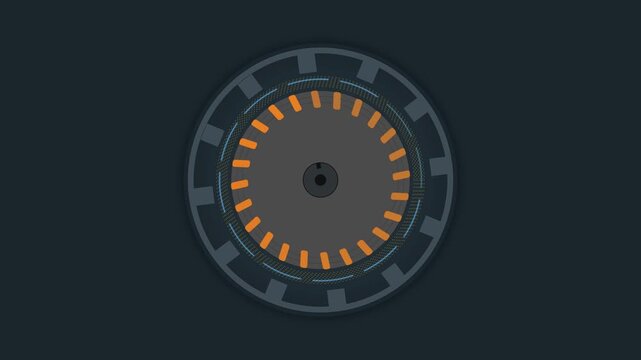 Asynchronous Squirrel-Cage Induction Motor Rotor Animation with Skewed Copper Bars and Magnetic Flux
