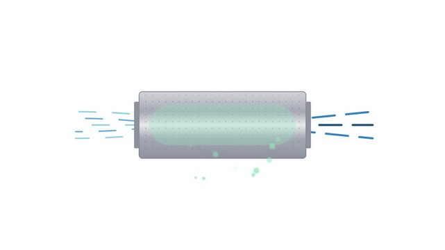 Reverse Osmosis Desalination Membrane Tube Motion Graphic - Municipal Water Infrastructure