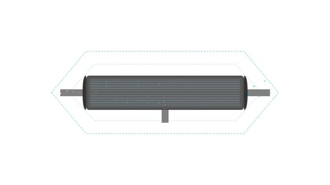 Aircraft Fuel Tank Inerting System Air Separation Module Hollow Fiber Gas Separator Motion Graphic