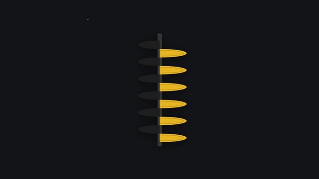 Industrial Mineral Spiral Concentrator Gravity Separation Helical Chute Vector Animation