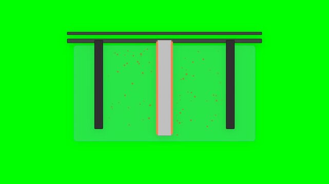 Industrial Copper Electrowinning Cathode Plating Process Line Art Animation