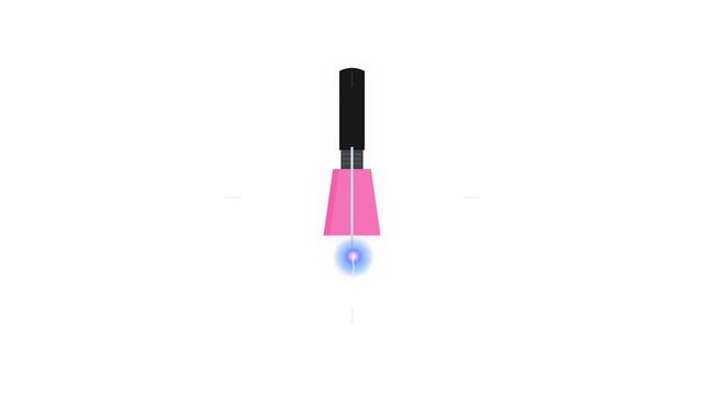 Industrial TIG Welding Torch Head with Alumina Cup and Tungsten Electrode Electric Arc Animation