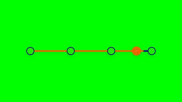 2D Vector Motion Graphic Automated Delivery Parcel Tracking Milestone Stepper Navy and Orange