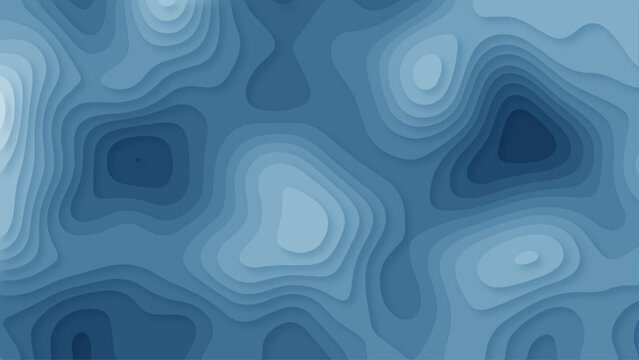 Abstract Blue Topographic Contour Background with Layered Organic Terrain Shapes, Depth and Modern Geographic Map Texture.
Blue Topographic Map Background with Multilayered Elevation Shapes.