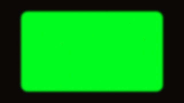 Vintage photographic film frame border with green screen chroma key