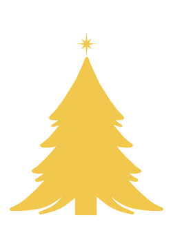 Gold Christmas Tree with Star