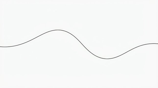 Minimalist single black dashed wave line on a white background with seamless abstract geometric