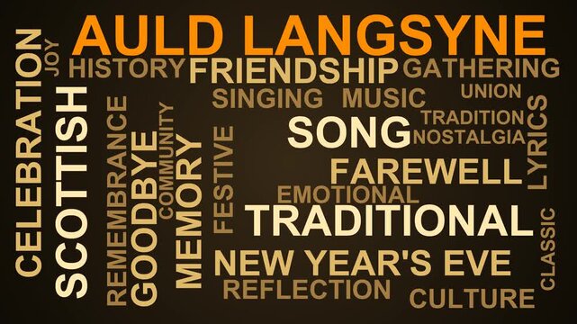 Auld Langsyne Word Cloud