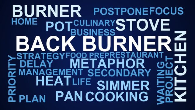 Back Burner Word Cloud