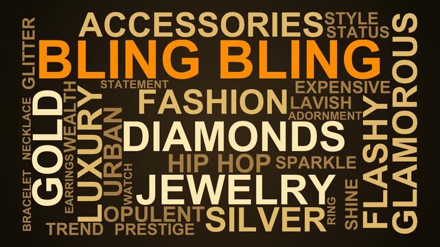 Bling Bling Word Cloud