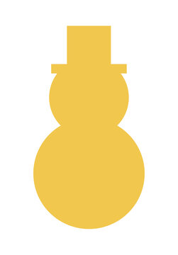 Gold Christmas Snowman with Hat