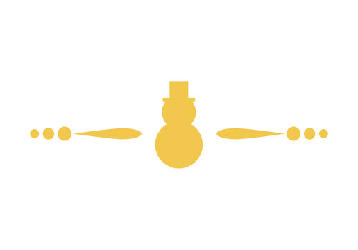 Gold Christmas Snowman Decorative Divider