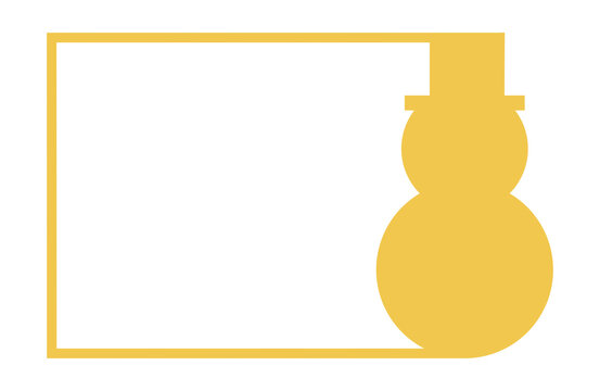 Gold Christmas Snowman Border Frame