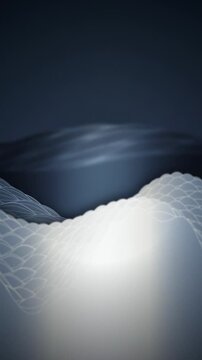 3D wireframe geometric landscape seamless loop motion background