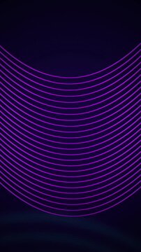 Glowing blue concentric curved lines seamless loop motion background
