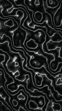 Glowing fluid topographic contour lines seamless loop motion