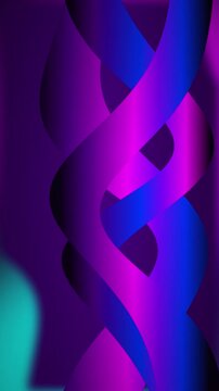 Neon helix ribbon wave twisting seamless loop background