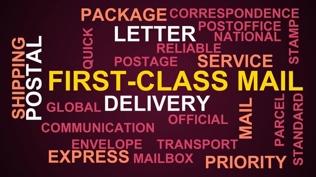 First-Class Mail Word Cloud