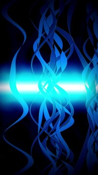 Blue 3D ribbons weaving twisting seamless loop motion background