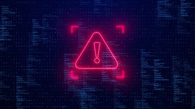 Computer hacking error message warning and alert of hacker attack system