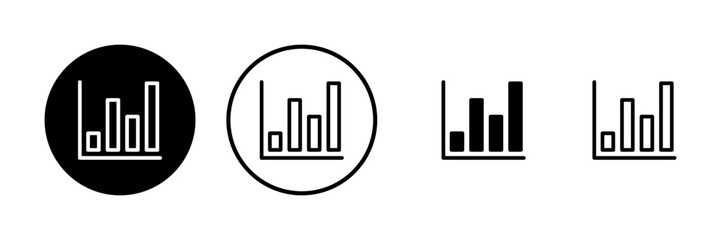 Obraz premium Growing graph Icon vector illustration. Chart sign and symbol. diagram icon