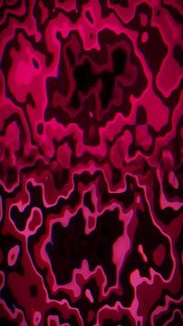 Neon red topography fluid liquid morphing seamless loop background