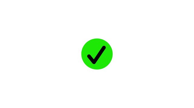 Minimal white check mark icon inside a circular badge with radiating lines on a black background, representing success, approval, verification, confirmation, validation,