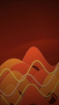 Layered curved hill shapes flowing sine wave lines seamless loop