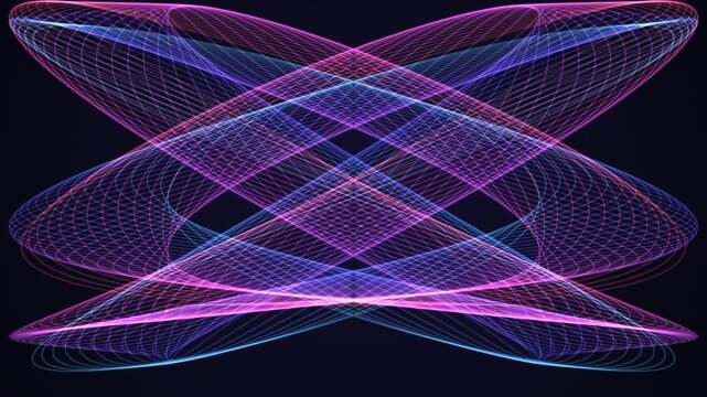 Smooth glowing silk threads waving loop