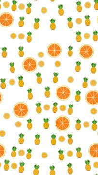 Pineapple and orange slice pattern