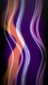 Glowing vertical light ribbons flowing seamless loop motion background