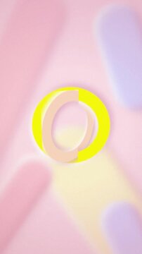 Interlocking glowing rings floating seamless loop motion background