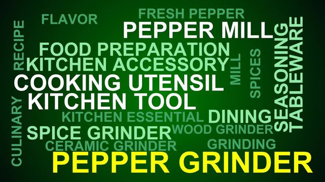 Pepper Grinder Word Cloud