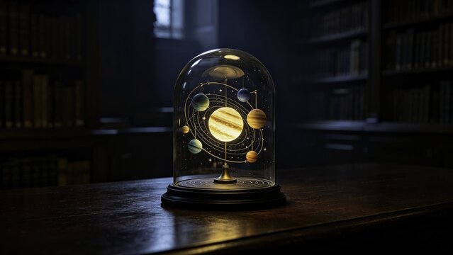 Glass Dome Solar System Model