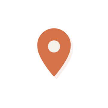 Minimal map location pin symbol