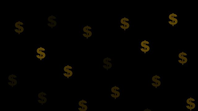 Wavy green dollar sign business concept illustration
