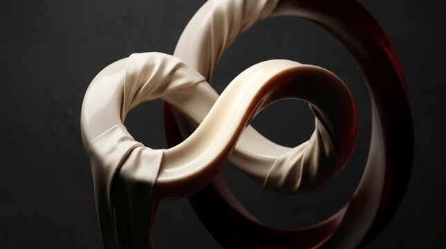Abstract visual metaphor for compulsive fascination with feminine curves and physical attraction.