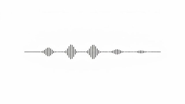 Abstract Pulse Graph Waveform Audio Sound Signal Rhythm Amplitude Frequency Visual with Rhythmic Peaks, Fading Lines, Measured Energy, Digital Analysis, Minimal White Background Technology Concept