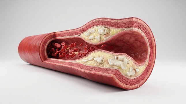 Severe Coronary Artery Stenosis from Atherosclerotic Plaque