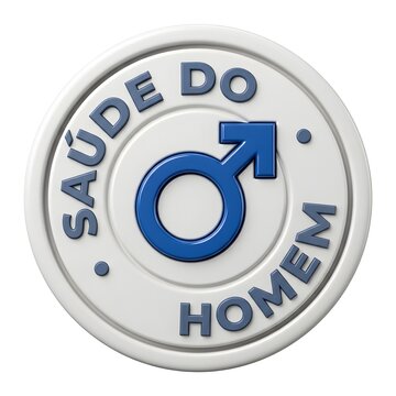 Men's health round seal male symbol