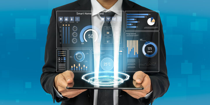 Smart home dashboard manages IoT system. Smart home dashboard controls temperature, dashboard tracks energy, smart home handles devices, and smart home dashboard monitors data. Vouch