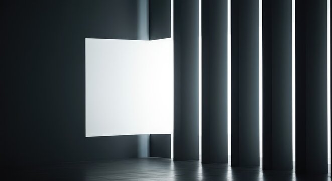 A repeating sequence of stark architectural lines interrupted by a large negative space creating a visual rhythmic break, missing, frequency, repetition