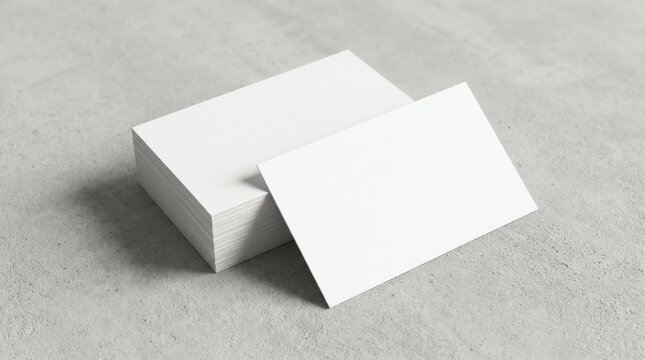 Mockup of two vertical business cards at white textured paper background. (7)