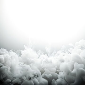 Wisps of delicate white vapor slowly dissolving into an expansive, bright, featureless void, symbolizing the fleeting nature of reality and temporary existence, haze, temporary, blank