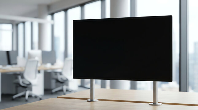 Office LCD display mockup. 3d illustration (1)