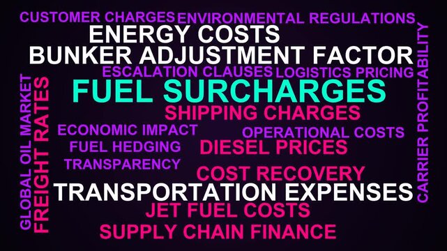 Fuel Surcharges Word Cloud