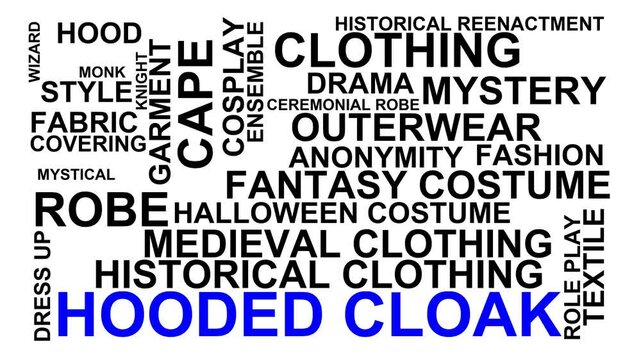 Hooded Cloak Word Cloud