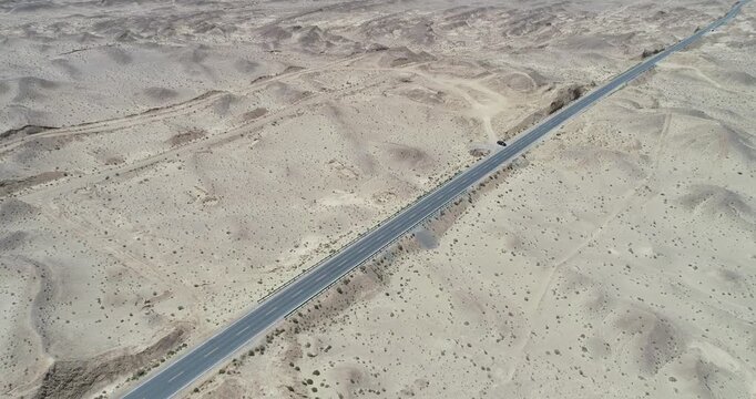 Aerial view of yardang landform landscape in the west of China
