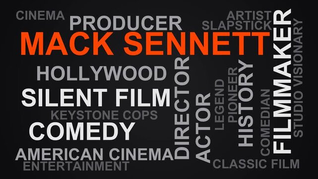 Mack Sennett Word Cloud